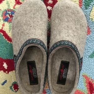 Gray Haflinger Wool Clogs